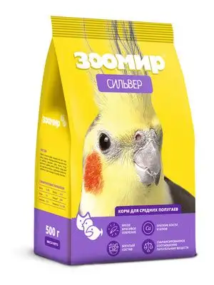 Купить ЗООМИР Сильвер сухой корм для средних попугаев