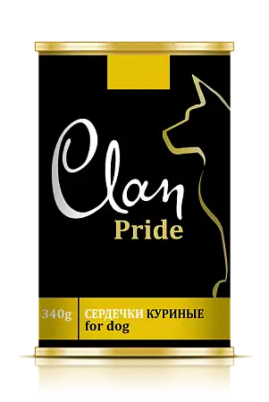 Купить clan pride консервы для собак Сердечки куриные