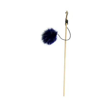 Купить zooexpress игрушка для кошек удочка экоline деревянная с помпоном